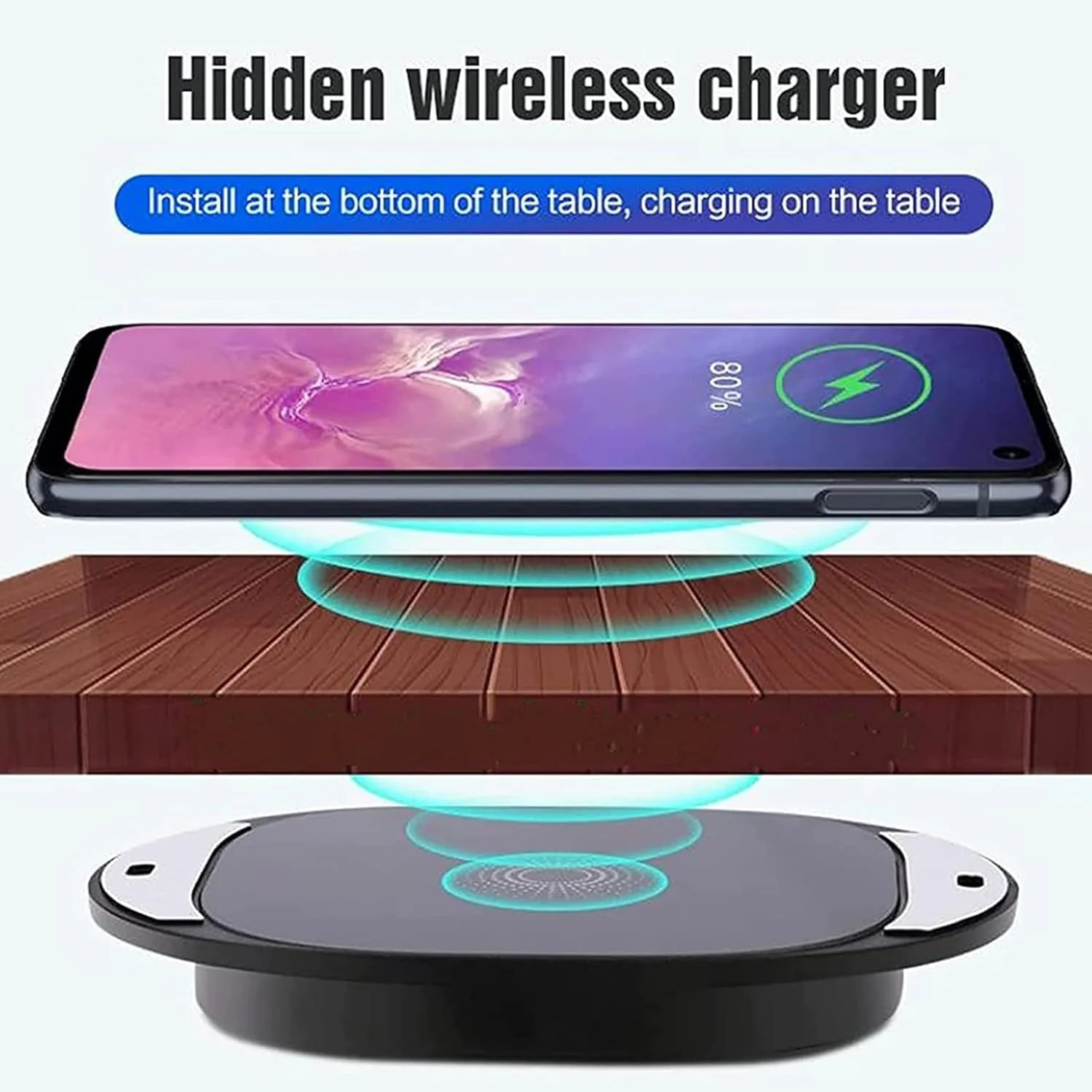 Hidden Wireless Charger for desk - Image 4