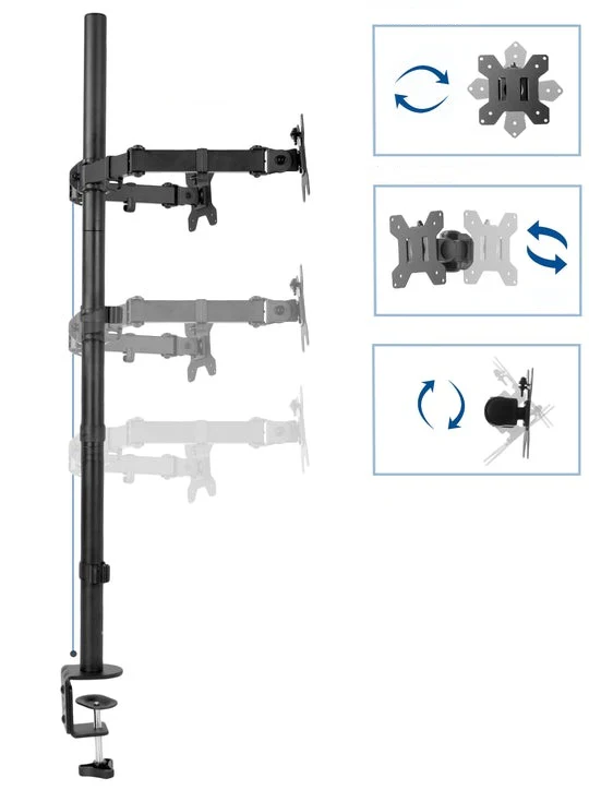 Support de bureau extra-haut pour deux moniteurs OPE-66 - Image 8